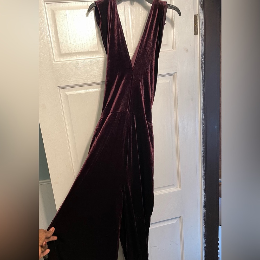 Sexy plum crossover jumpsuit